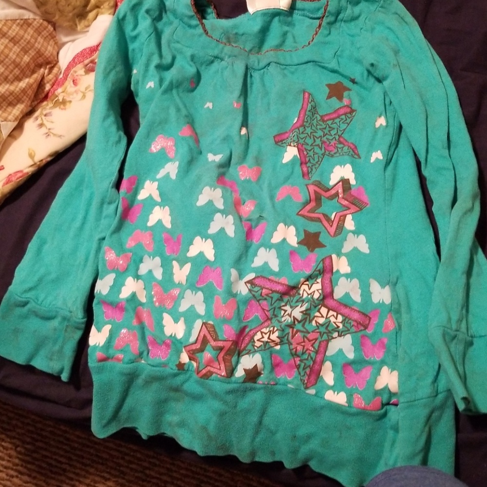 Butterfly and star long sleeve shirt